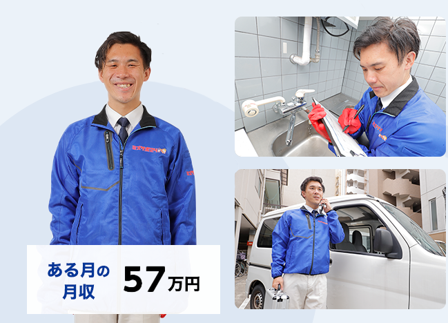 ある月の月収57万円